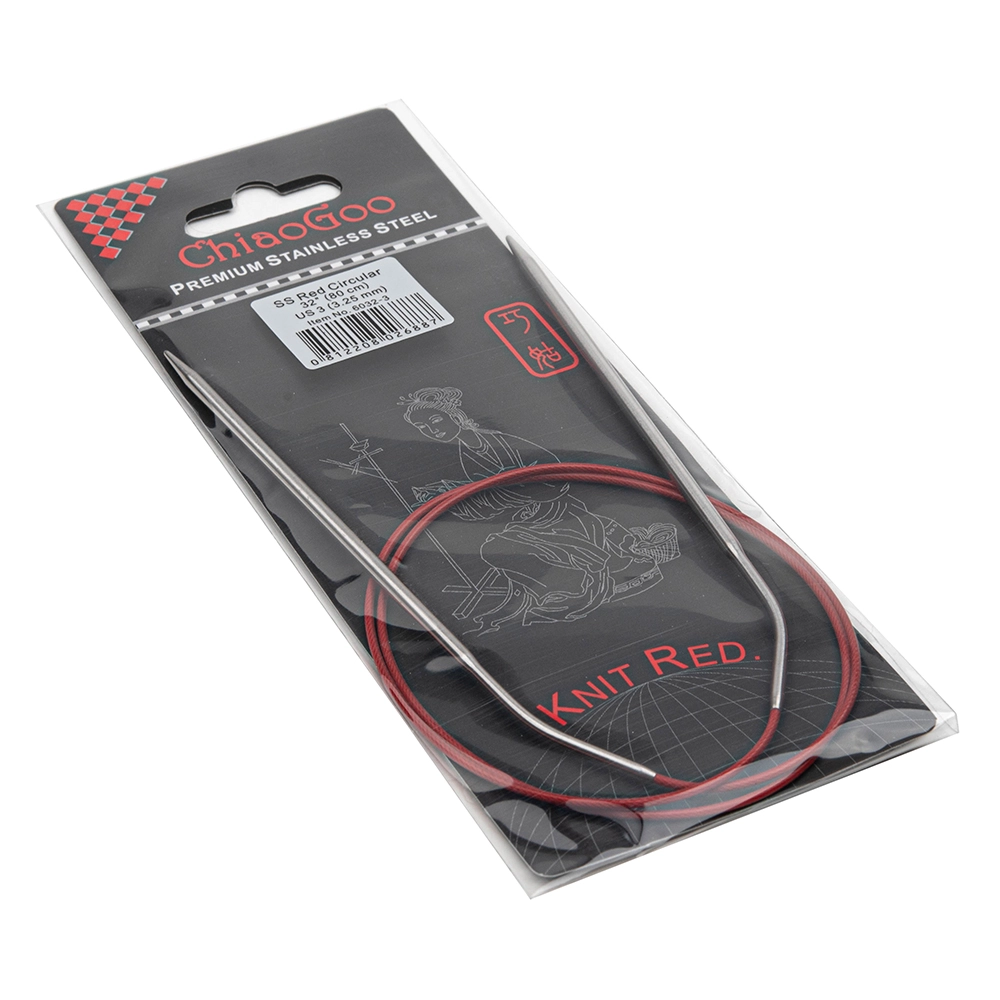 Спицы метал.круговые knit red, 80см № 3.25 6032-3