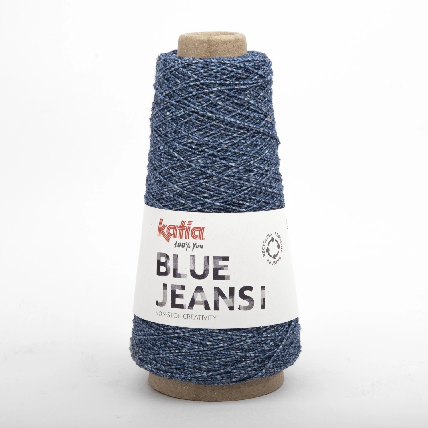 Пряжа Katia BLUE JEANS I SHINY 100г 100
