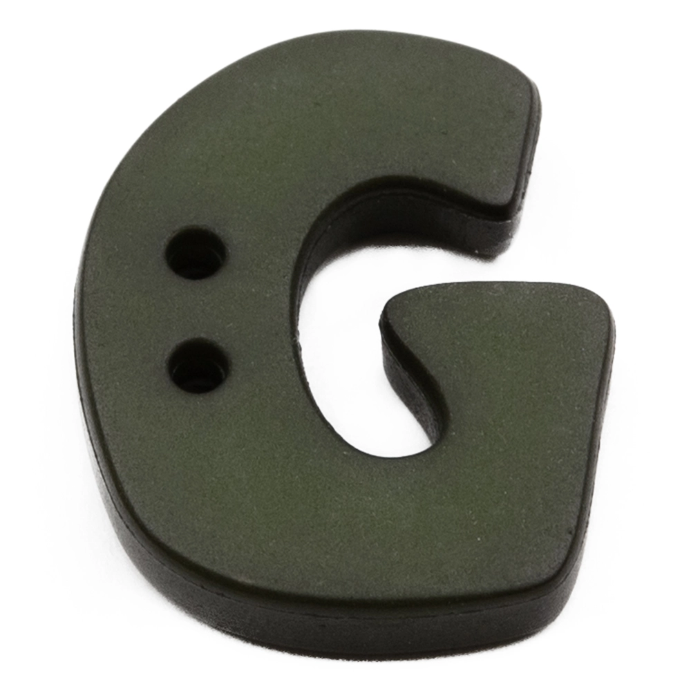 Пуговицы "Алфавит" 18мм "G" зеленый