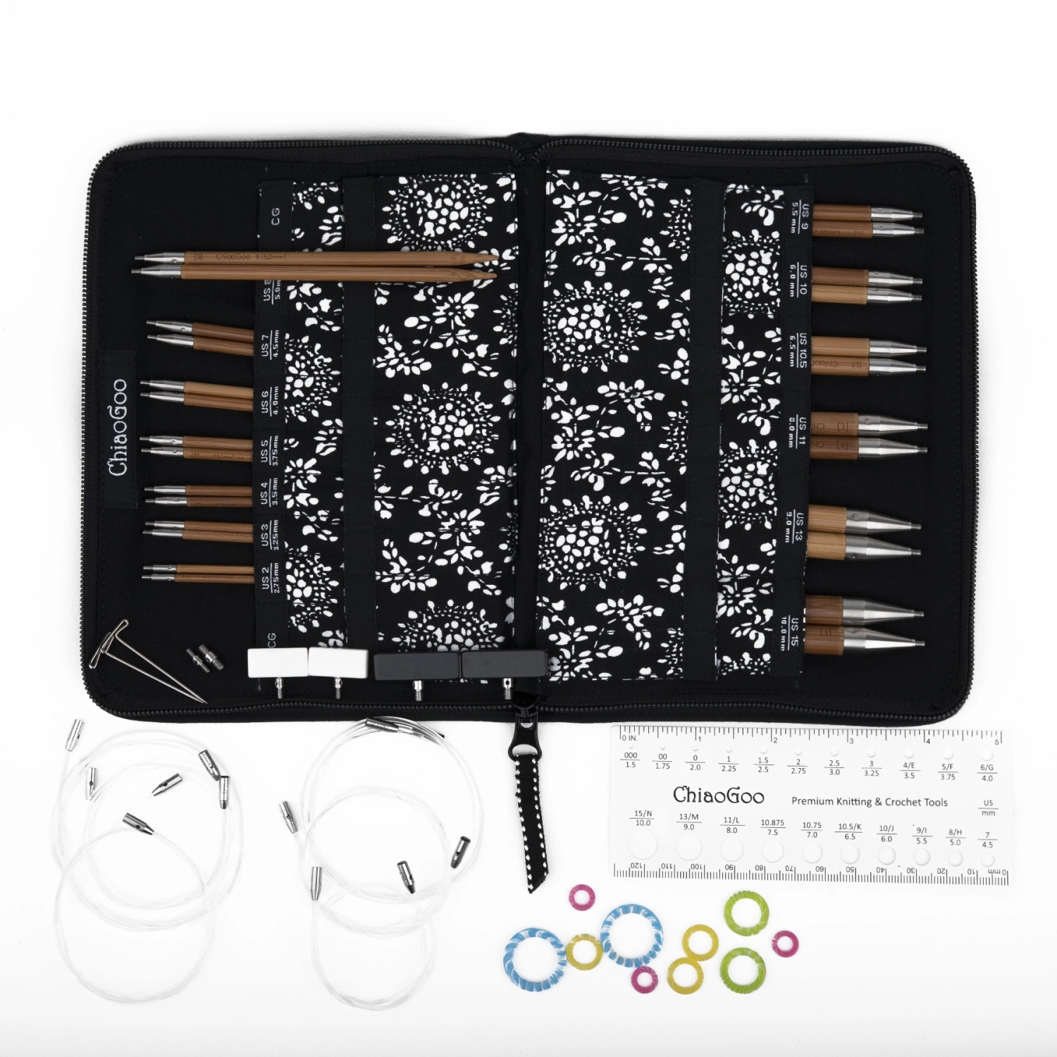 Набор съемных спиц ChiaoGoo бамбук 2500-С