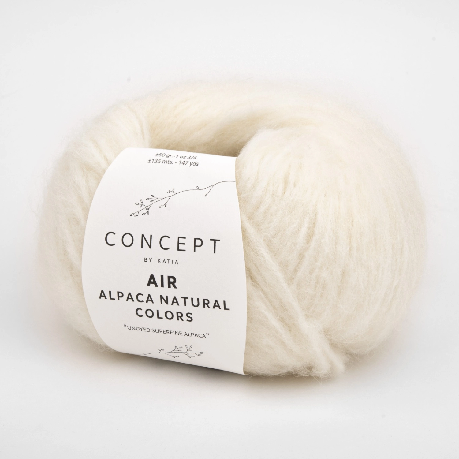 Пряжа Katia AIR ALPACA NATURAL COLORS 50г 100