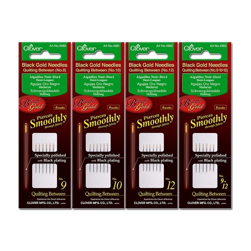 Иглы черно-золотые №9 Clover 4960
