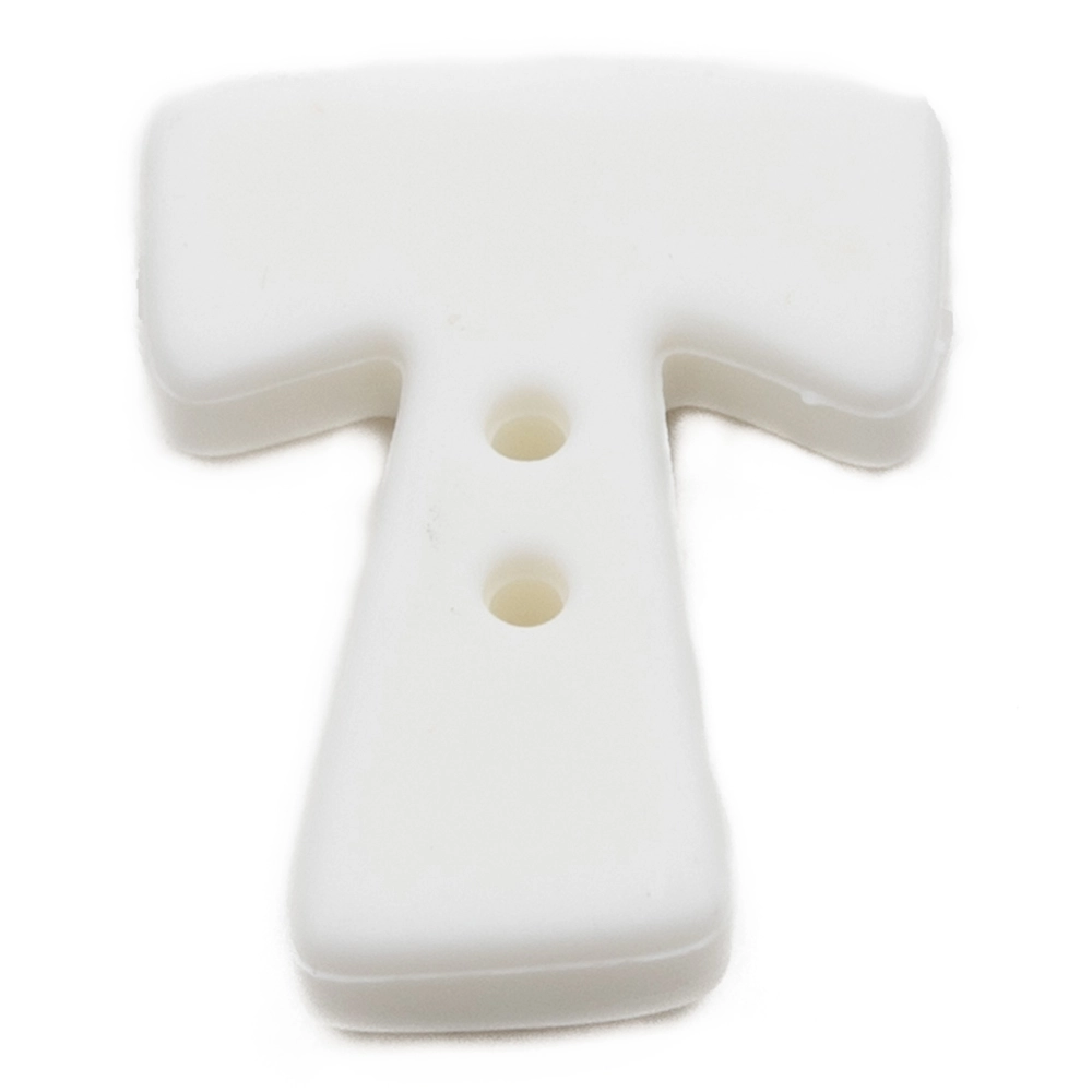 Пуговицы "Алфавит" 18мм "T" белый