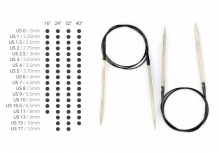 Спицы круговые LYKKE, дерево Driftwood,леска 40 см, № 3,75