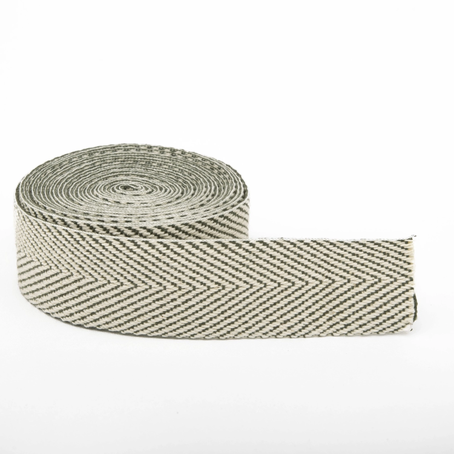 Лента ременная хаки/экрю 30мм 100% хлопок 3м