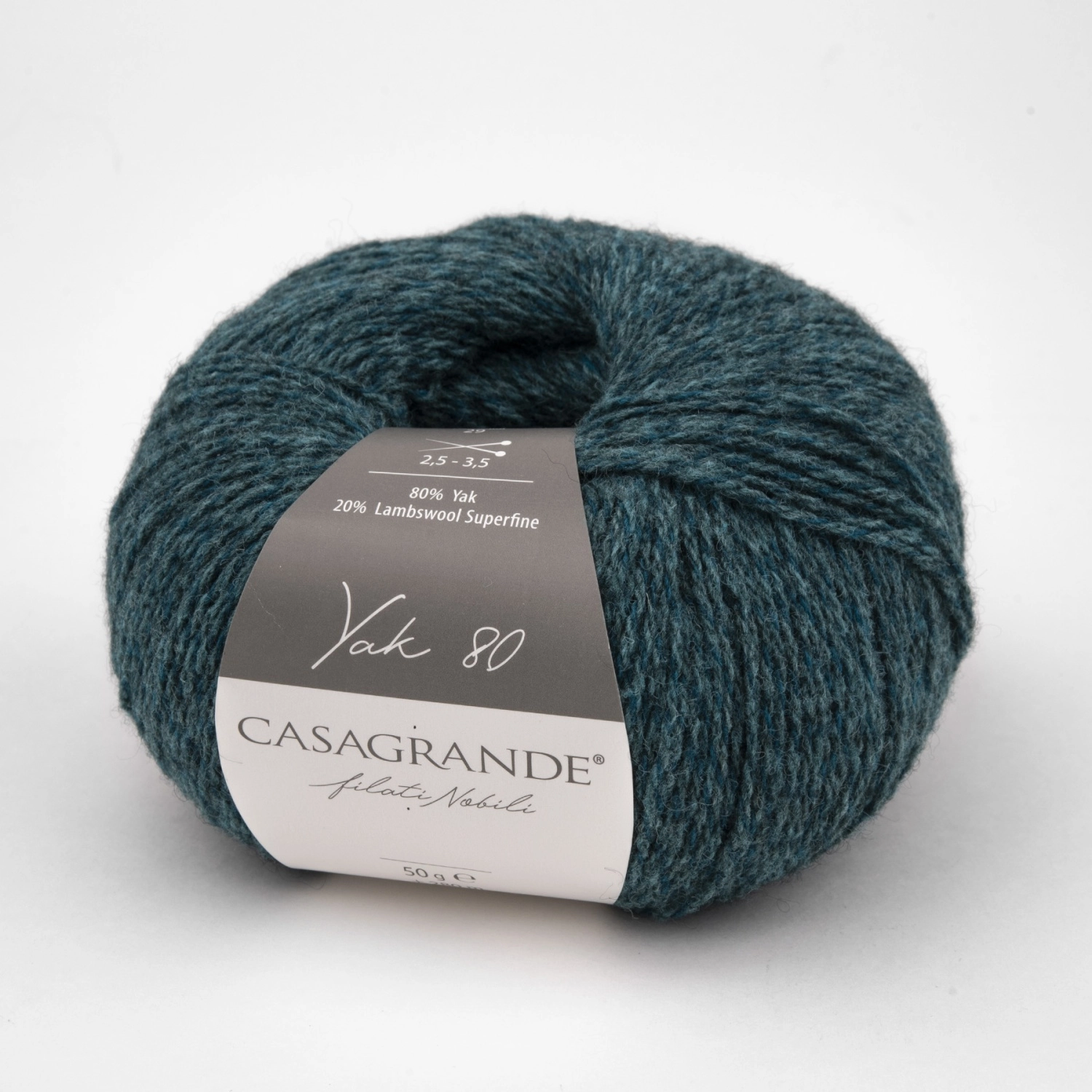 Пряжа Casagrande Yak 80 50g 0012 (ex400)
