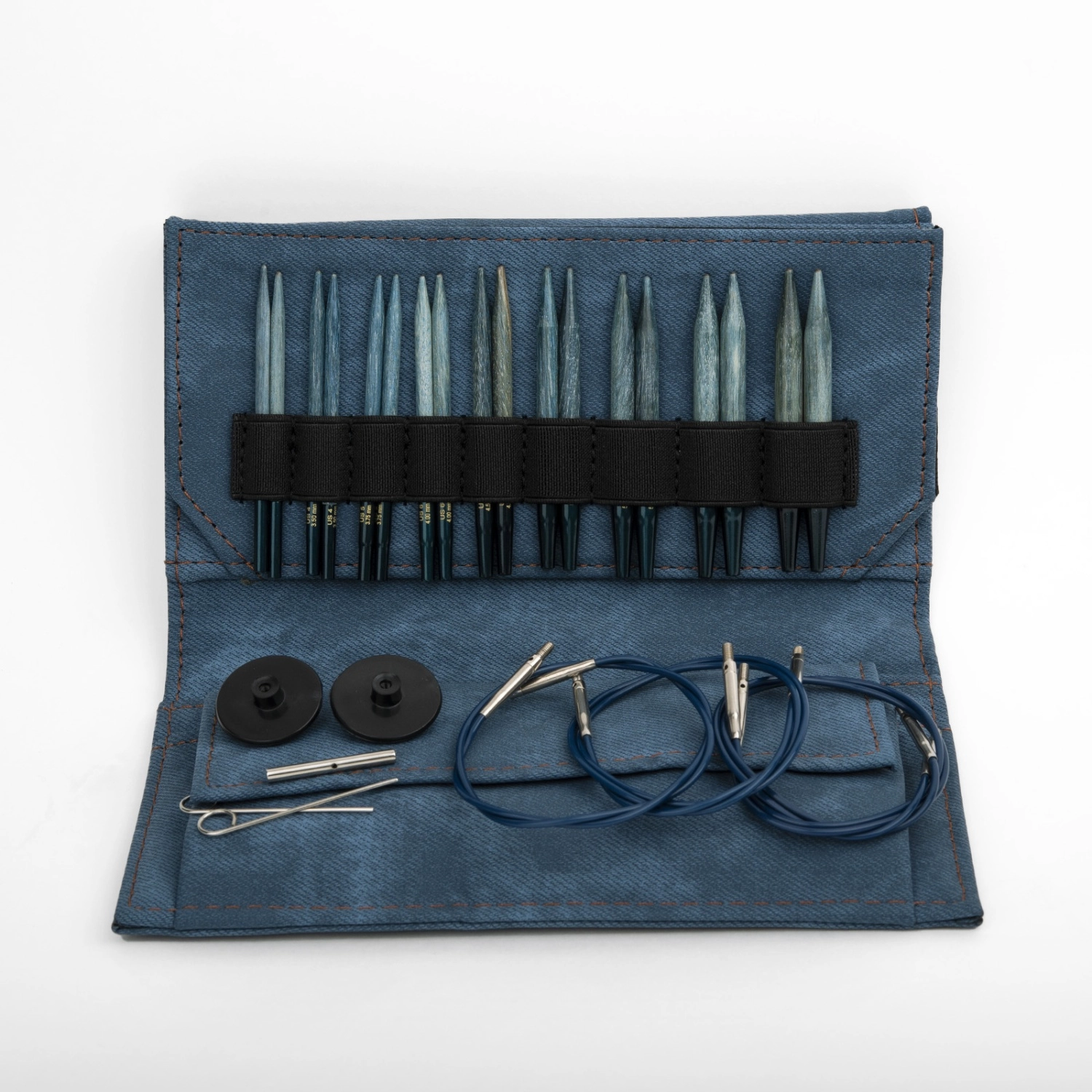 Набор разъемных спиц LYKKE, дерево Driftwood, длина 7 см, цвет Indigo