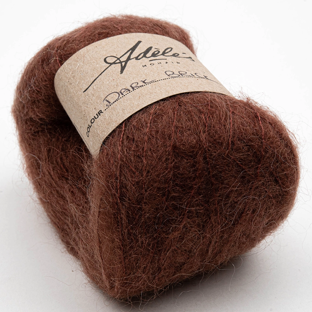ADELE"S Mohair Brushed Medium Weight цв.DARK BRICK