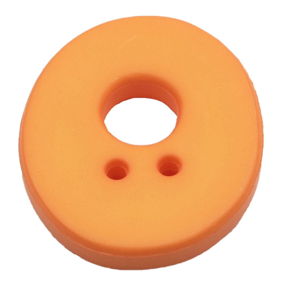 Пуговицы "Алфавит" 18мм "O" оранжевый неон