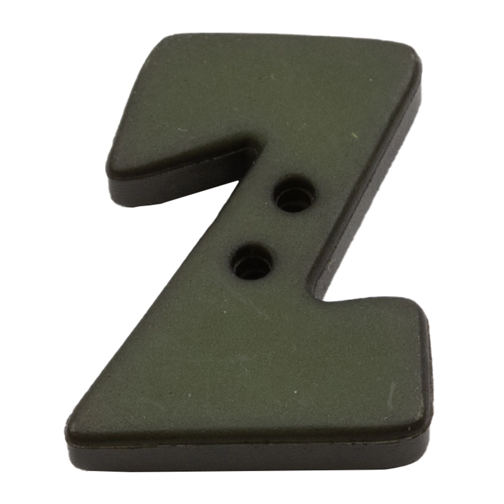 Пуговицы "Алфавит" 18мм "Z" зеленый