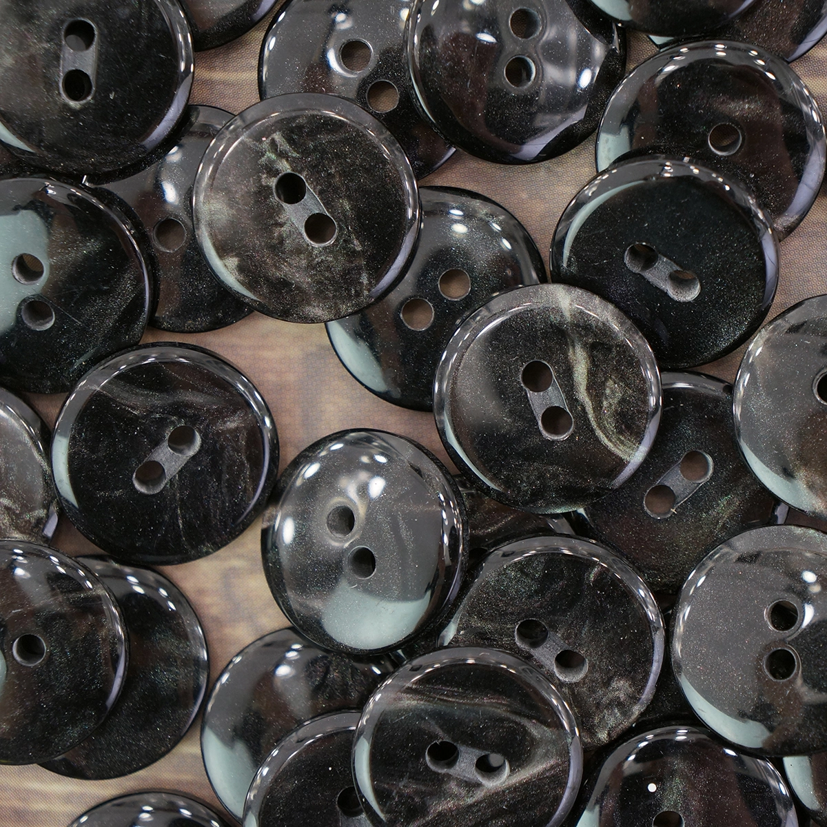 Пуговицы CONCEPT Mother of Pearl, размер 24 (15 мм), COL.5 Deep Sea