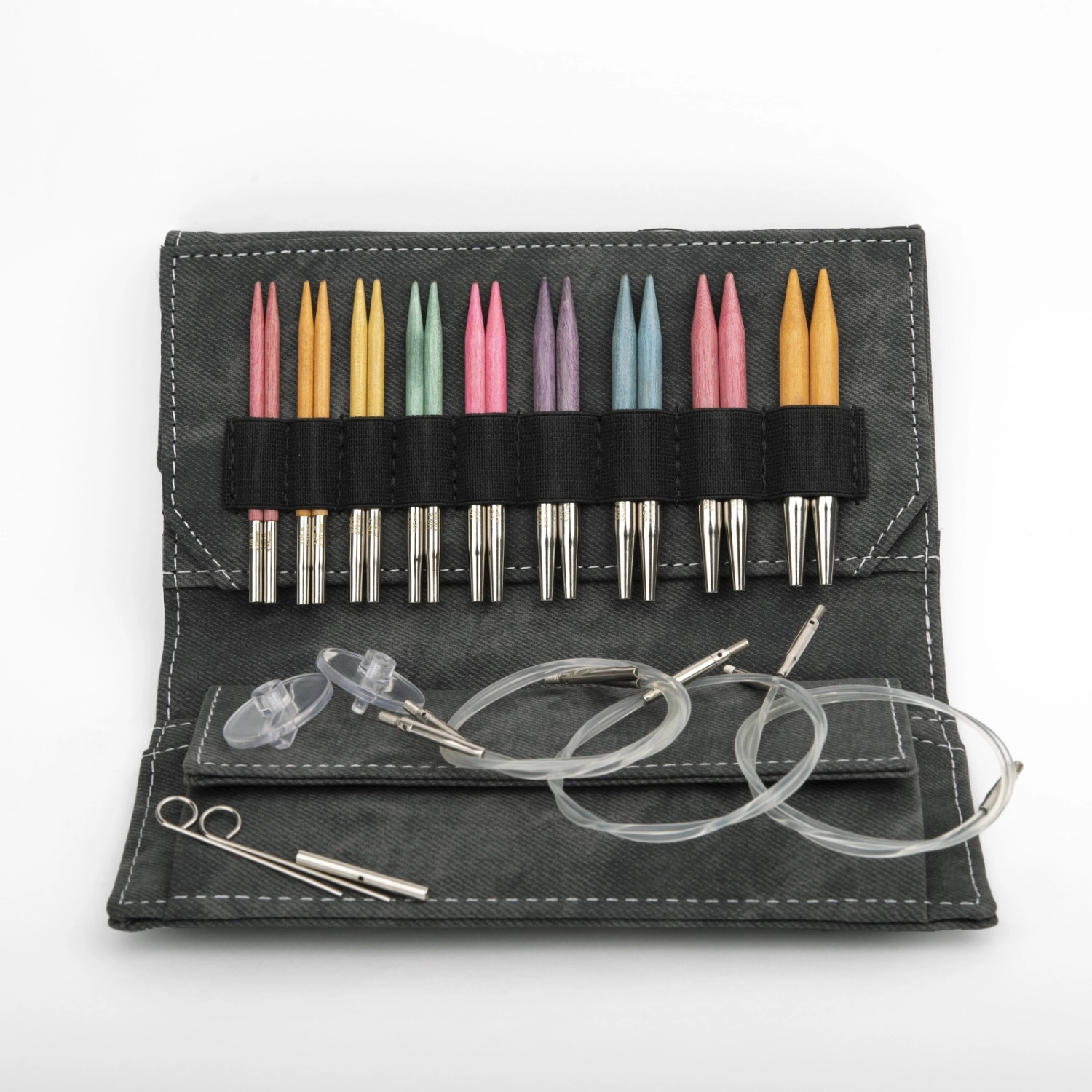 Набор разъемных спиц LYKKE, дерево, длина 7 см, цвет Colour Grey