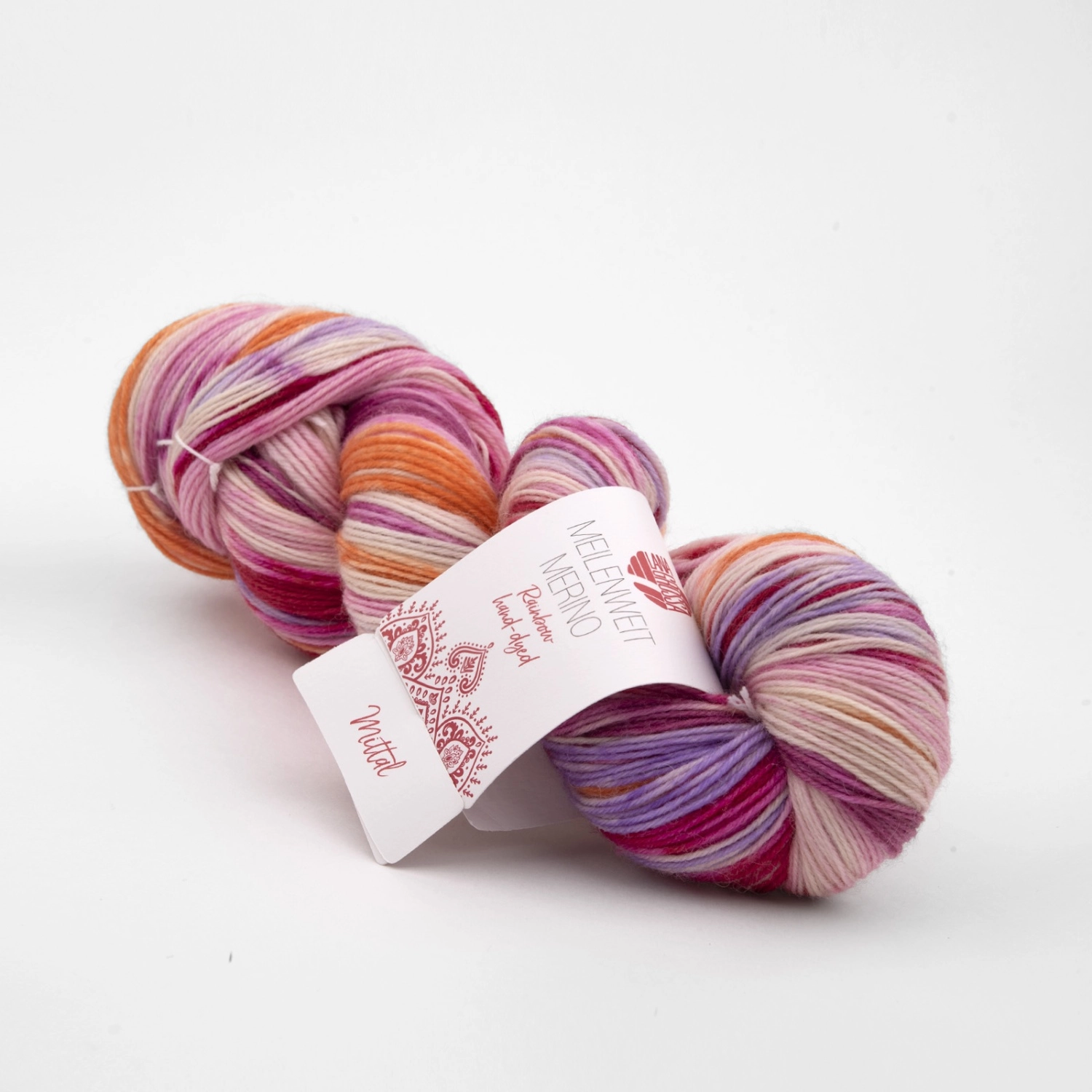 Пряжа Lana Grossa Meilenweit 100 RAINBOW hand-dyed 100г 7006