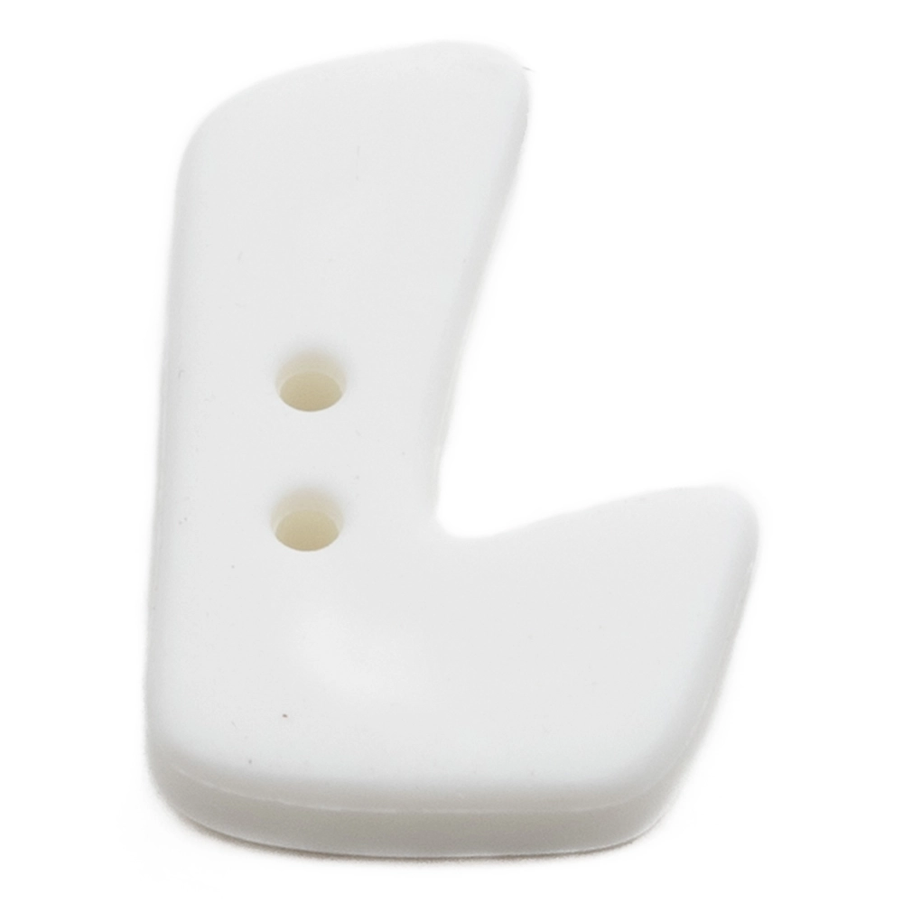 Пуговицы "Алфавит" 18мм "L" белый