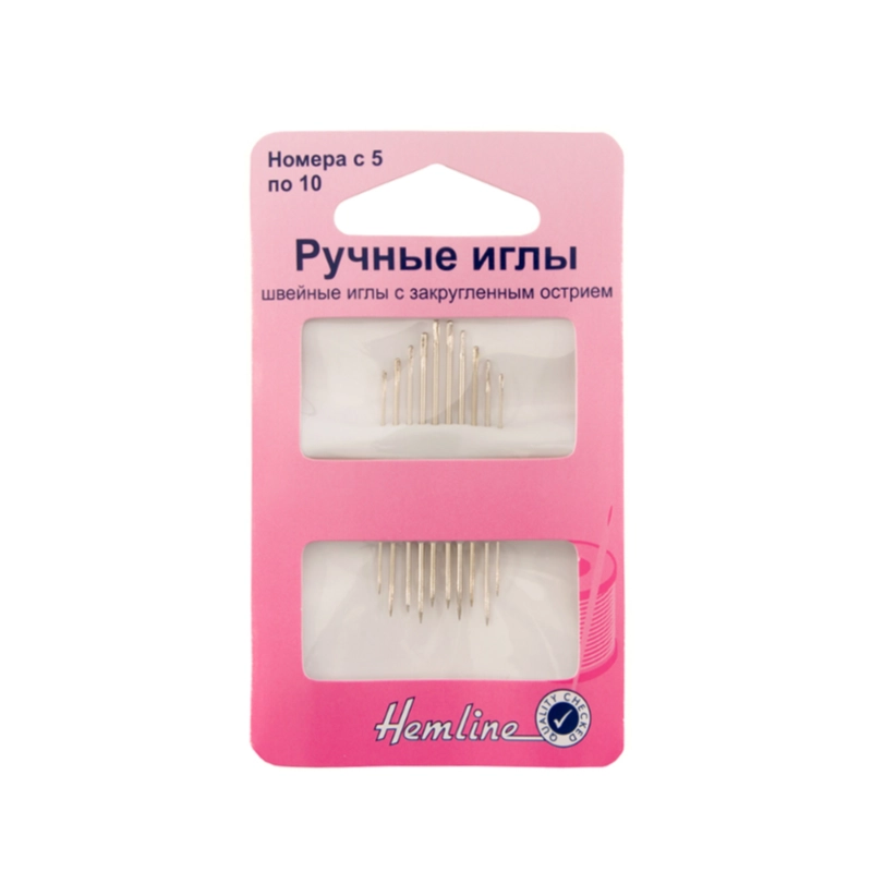 Иглы ручные с закругленным острием для трикотажа №5-10, 10 шт. Hemline 206.510