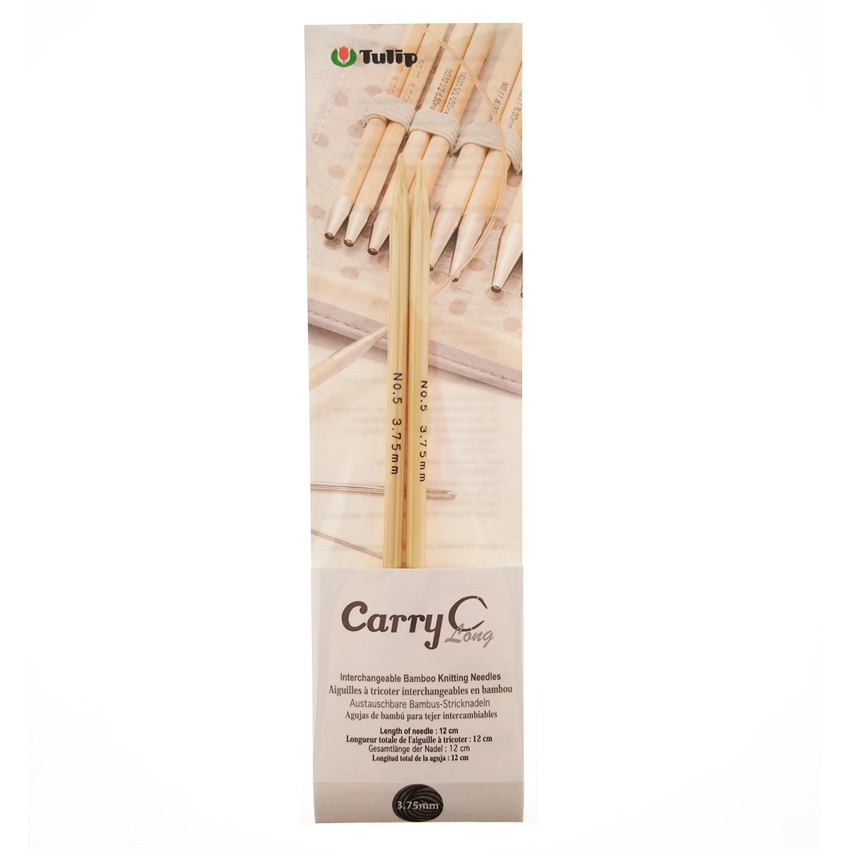 Спицы съемные "CarryC Long"  3,75мм/12см, бамбук