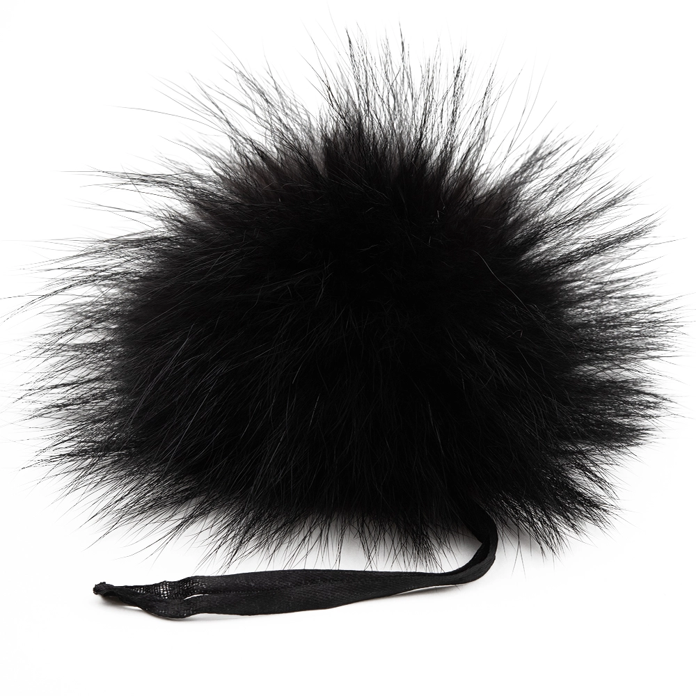 Помпон Енот натуральный черный