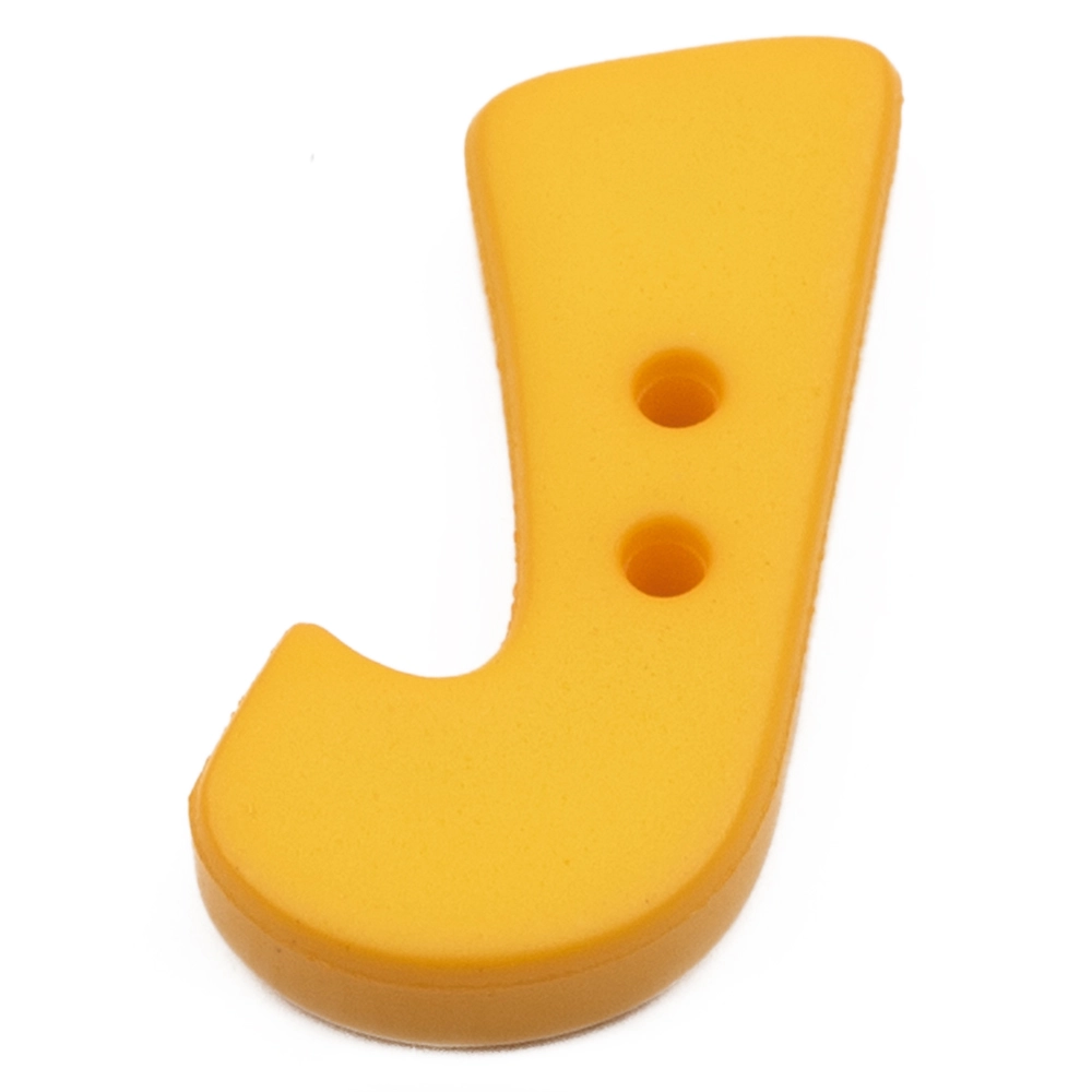 Пуговицы "Алфавит" 18мм "J" желтый