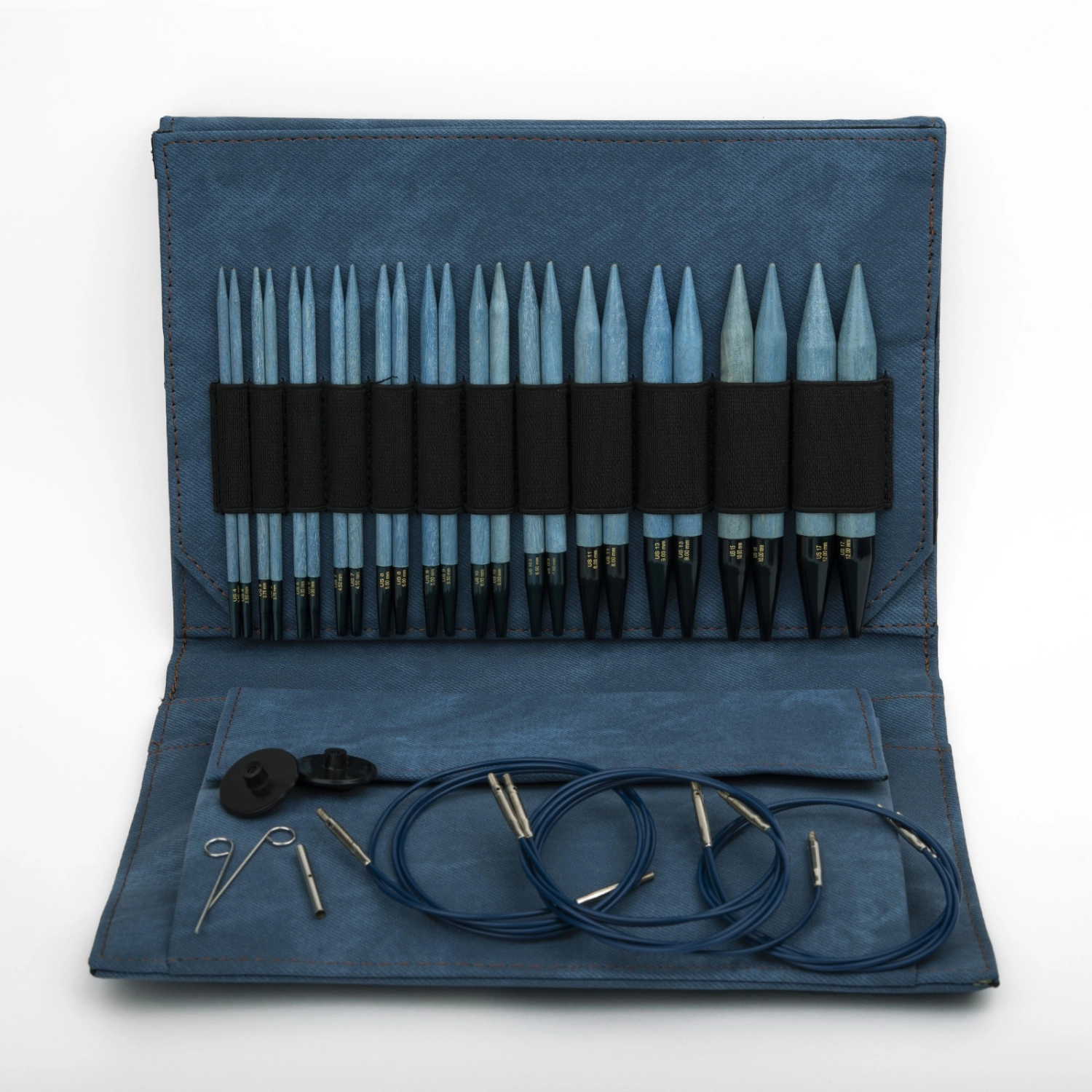 Набор разъемных спиц LYKKE, дерево Driftwood, длина 11.5 см, цвет Indigo