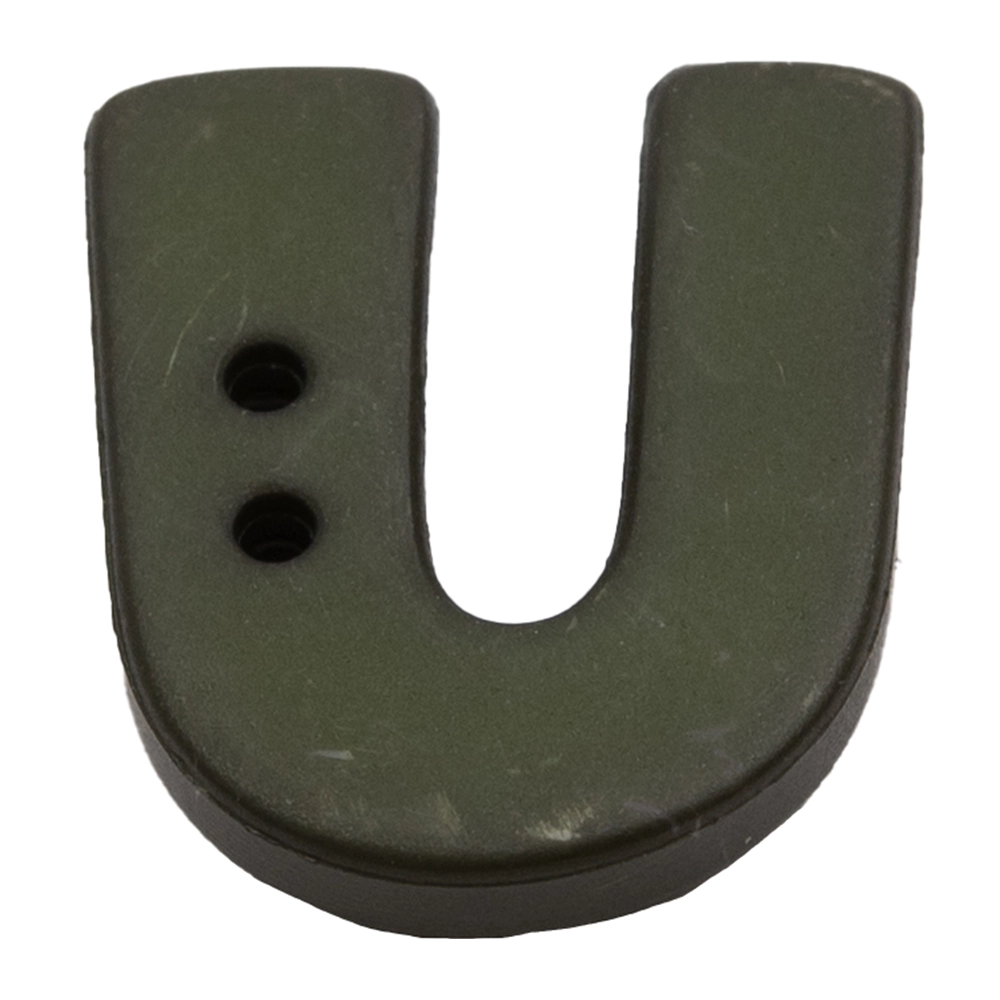 Пуговицы "Алфавит" 18мм "U" зеленый