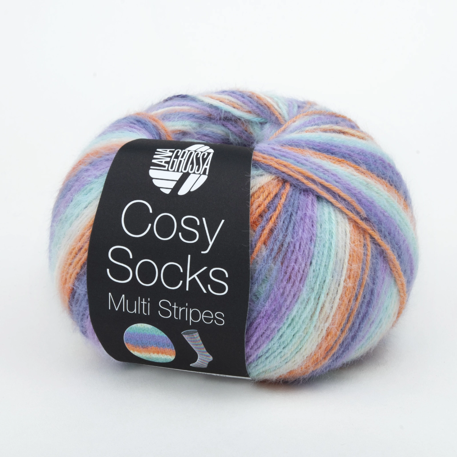 Пряжа Lana Grossa MEILENWEIT 100 COSY SOCKS Multi Stripes 153