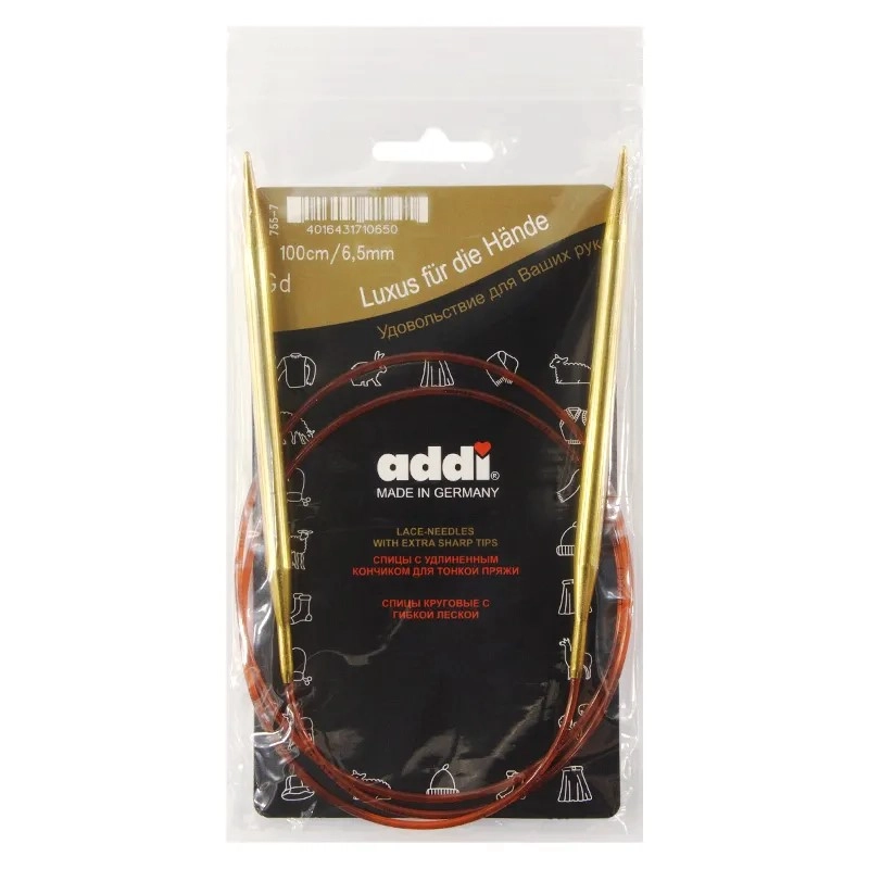 яСпицы круговые удл.кон.золото 100см № 6,5 755-7