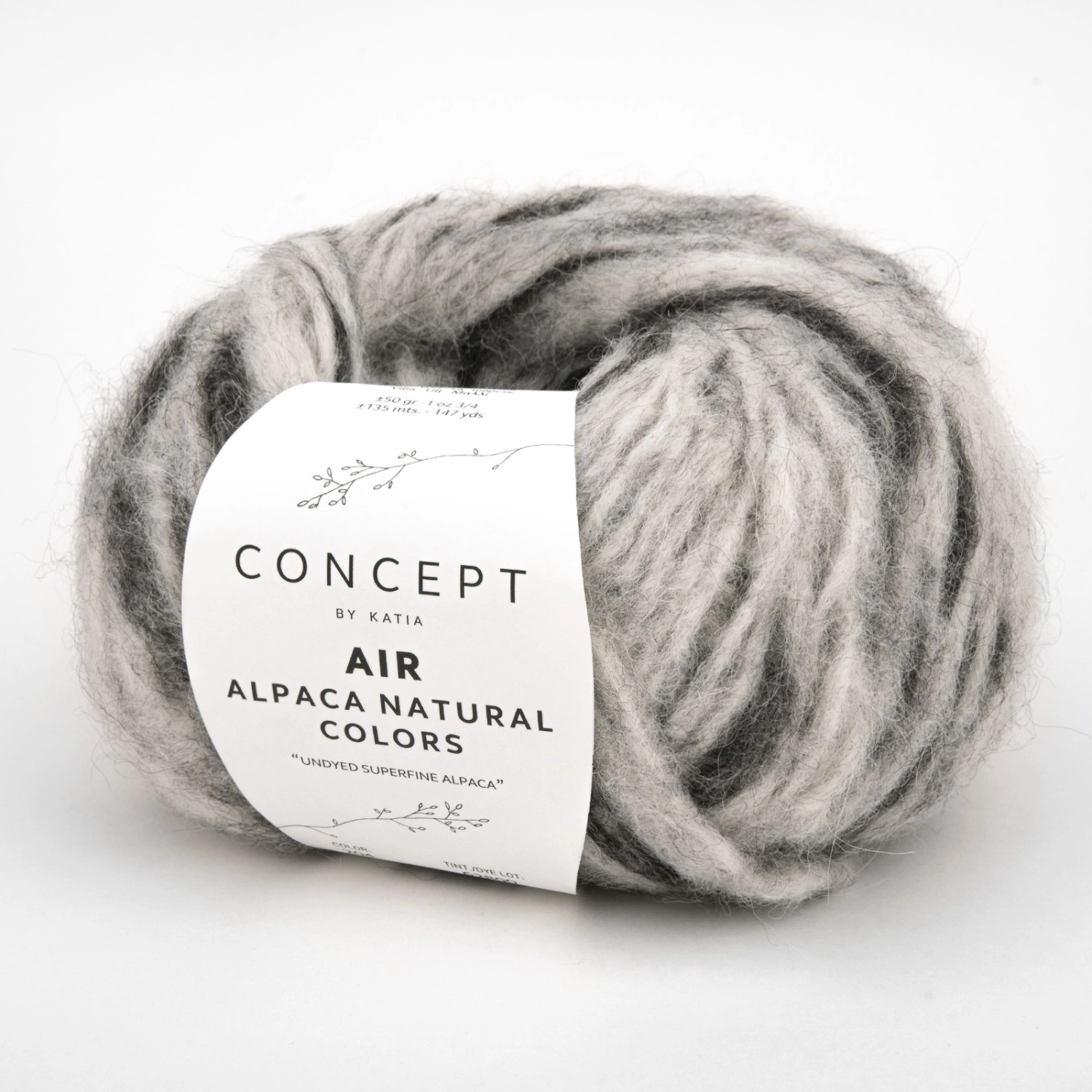 Пряжа Katia AIR ALPACA NATURAL COLORS 50г 204