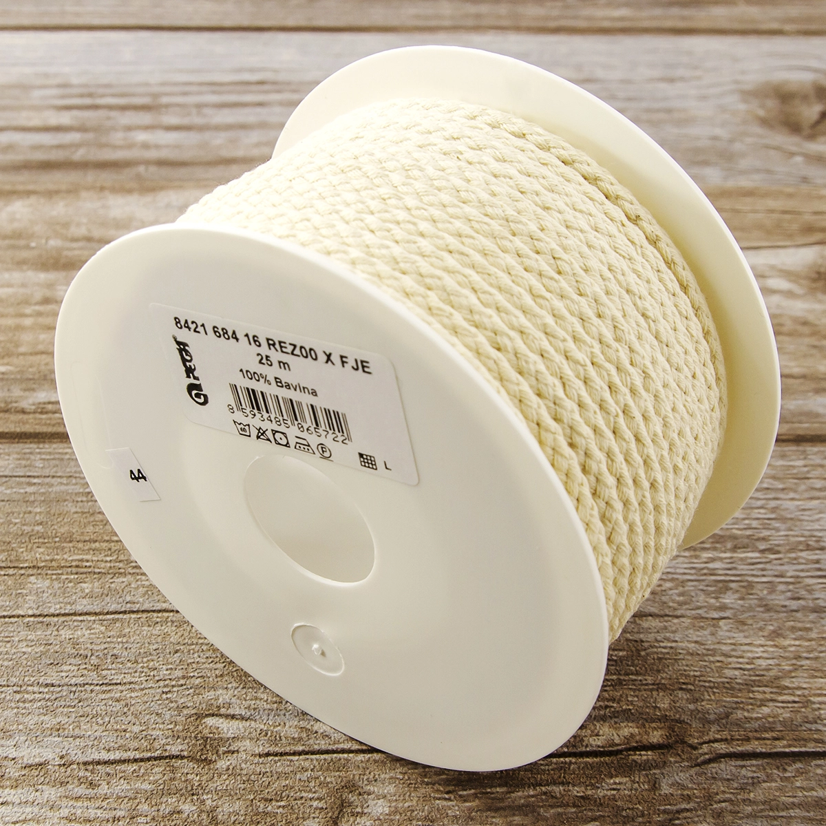 Шнур PEGA хлопковый,небеленый,  5,3 мм 842168416Rez00