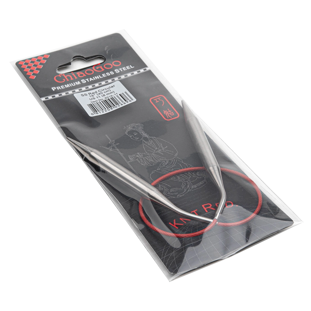 Спицы метал.круговые knit red, 40см № 8 6016-11