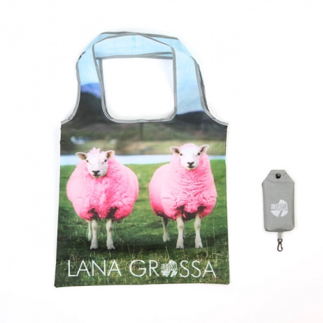 Сумка складная 40х60 (розовые овечки)