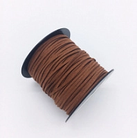 Шнур иск. кожа 2,8мм темно коричневый