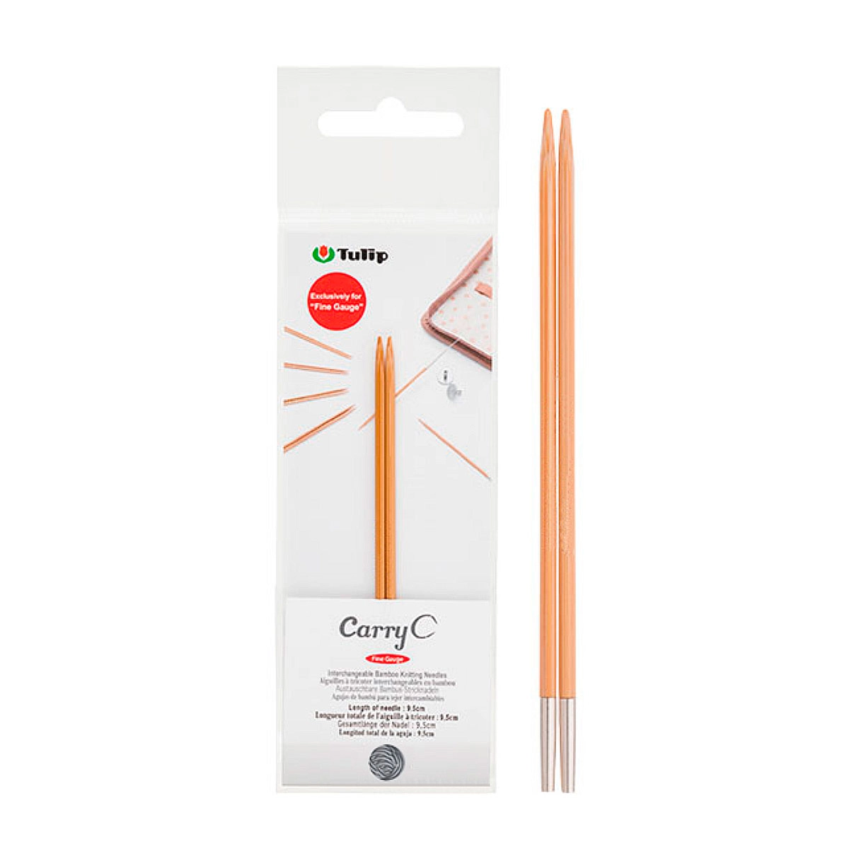 Спицы съемные CarryC "Fine Gauge" 2,75мм/9,5см, бамбук 