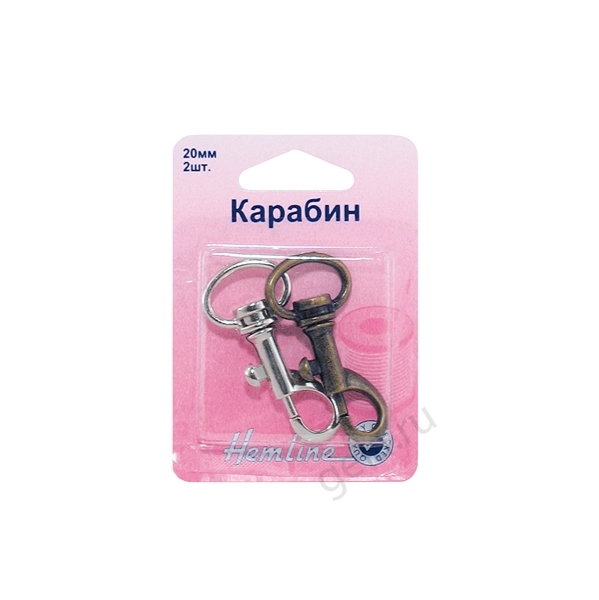 Карабины металлические, 2 шт, 20 мм.