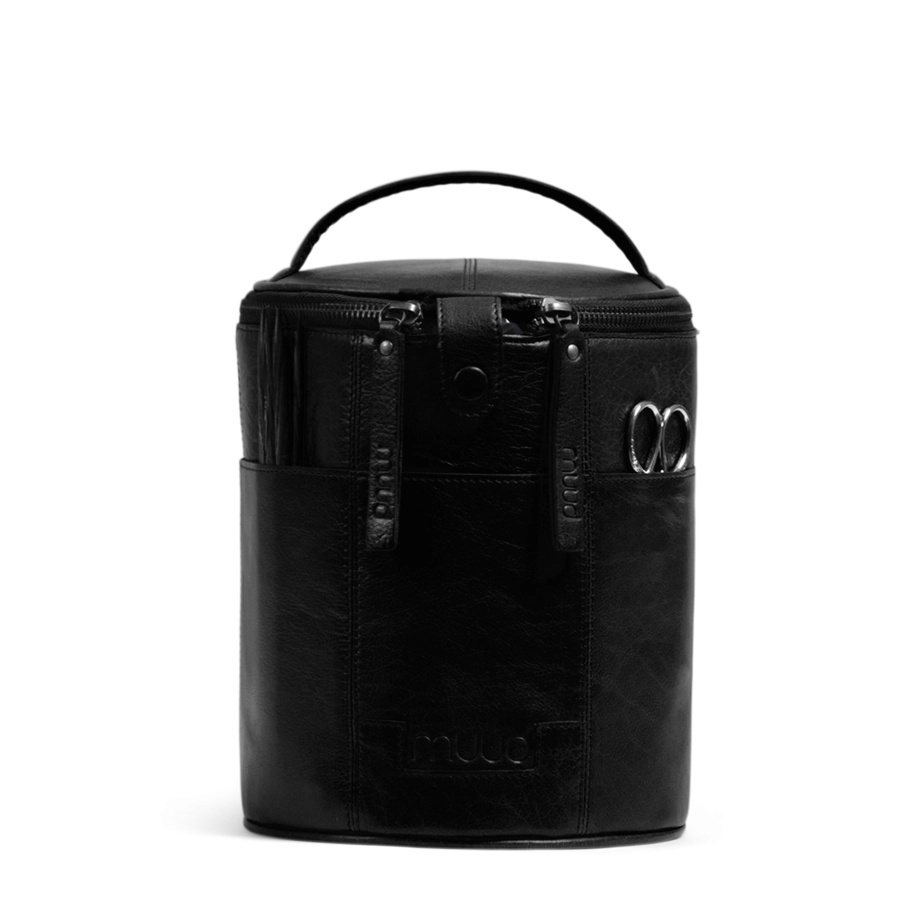 Сумка для пряжи Saturn Black натуральная кожа 