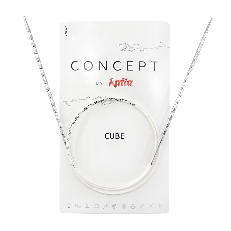 Спицы круговые c квадратным кончиком CONCEPT BY KATIA Cube №3,75, 80 см