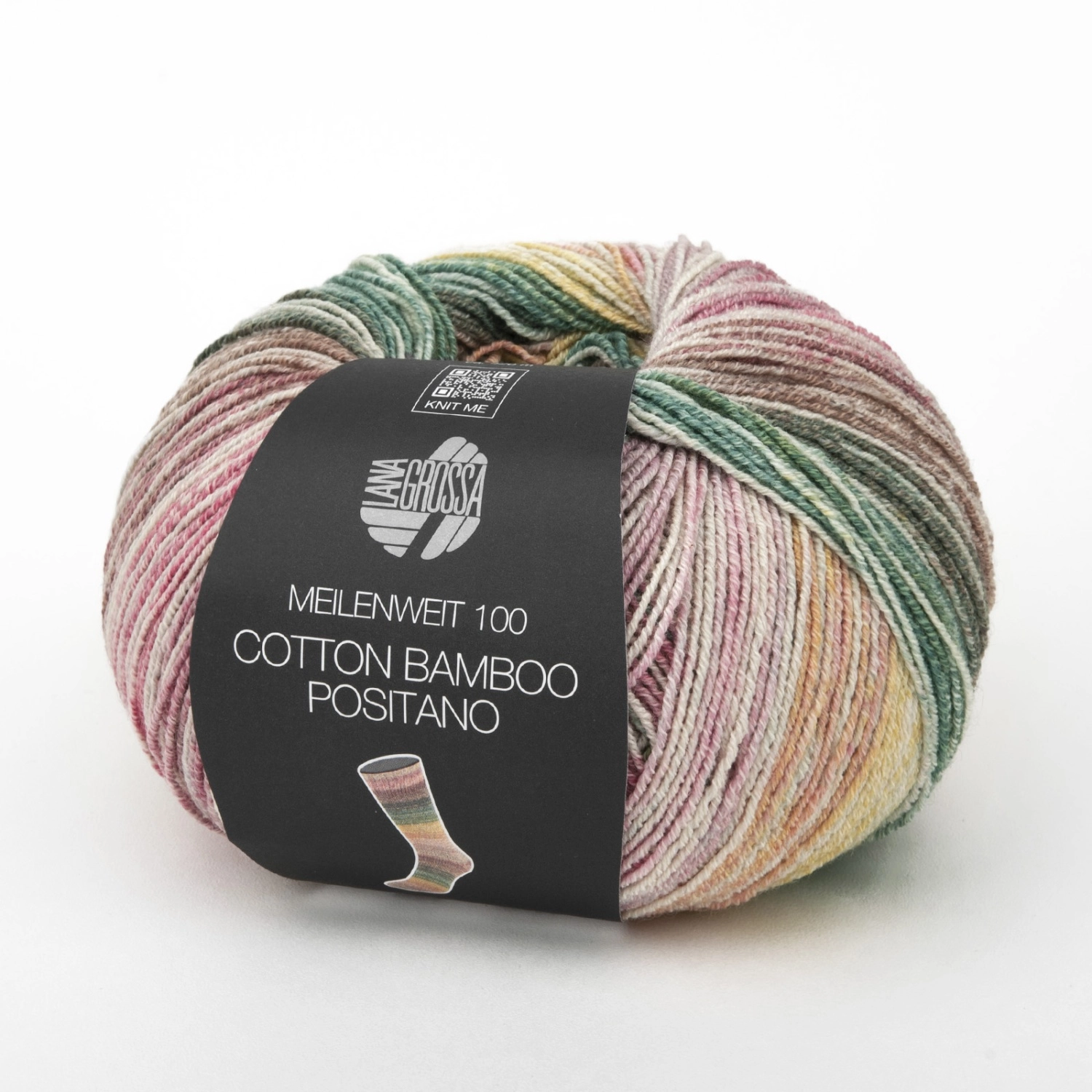 Пряжа Lana Grossa Meilenweit 100 COTTON BAMBOO POSITANO 100г 2564