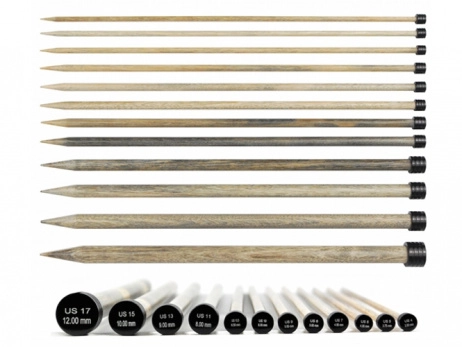 Спицы прямые, дерево Driftwood, длина 25см, № 3.75