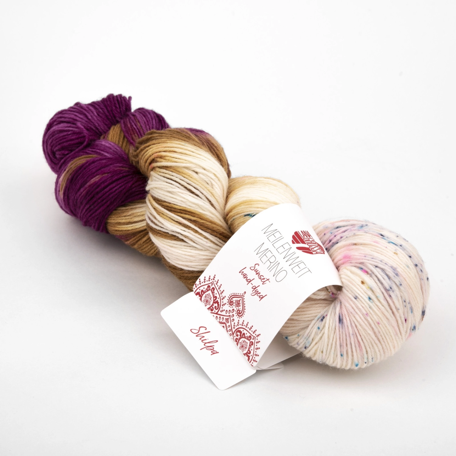 Пряжа Lana Grossa Meilenweit 100 SUNSET hand-dyed 100г 504