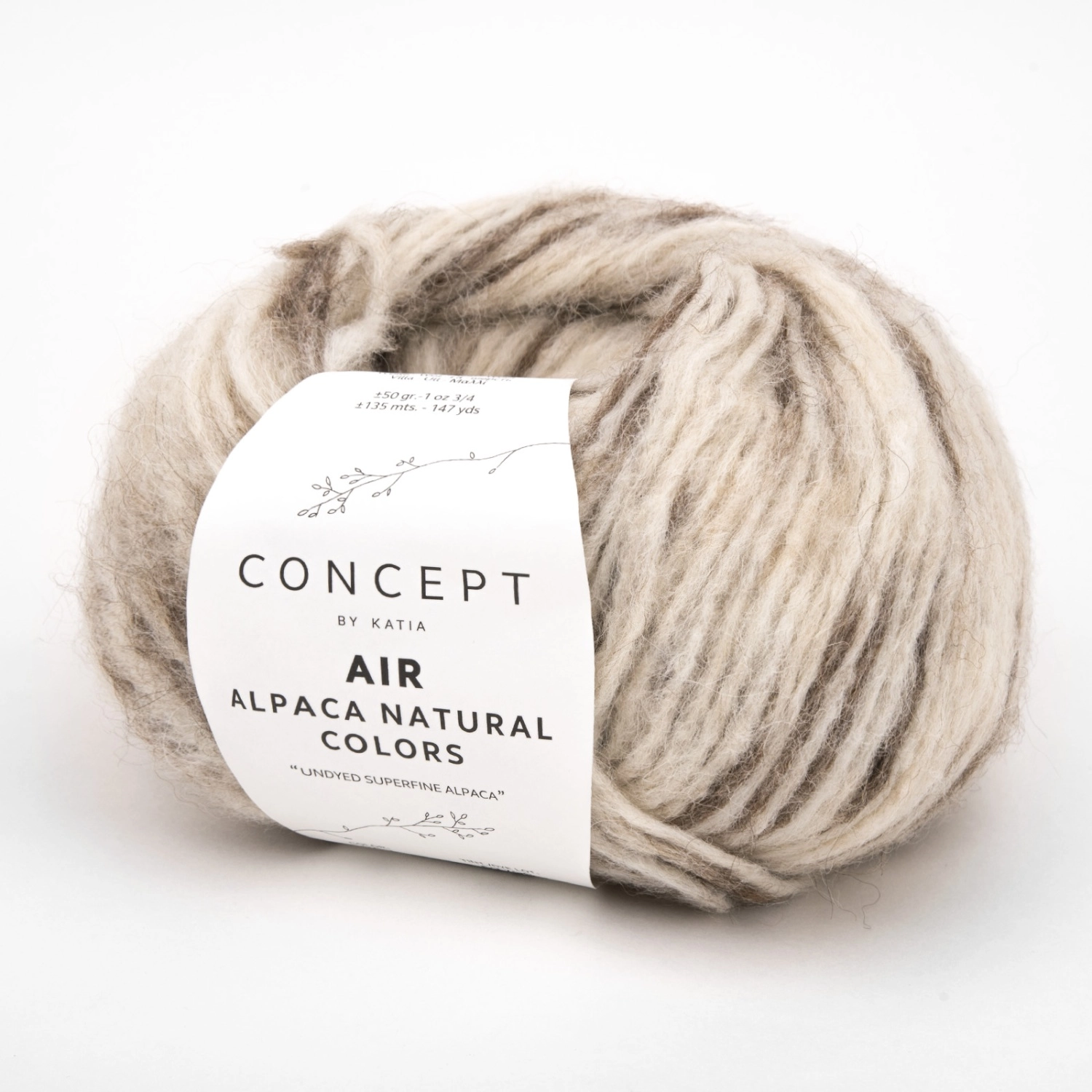 Пряжа Katia AIR ALPACA NATURAL COLORS 50г 202