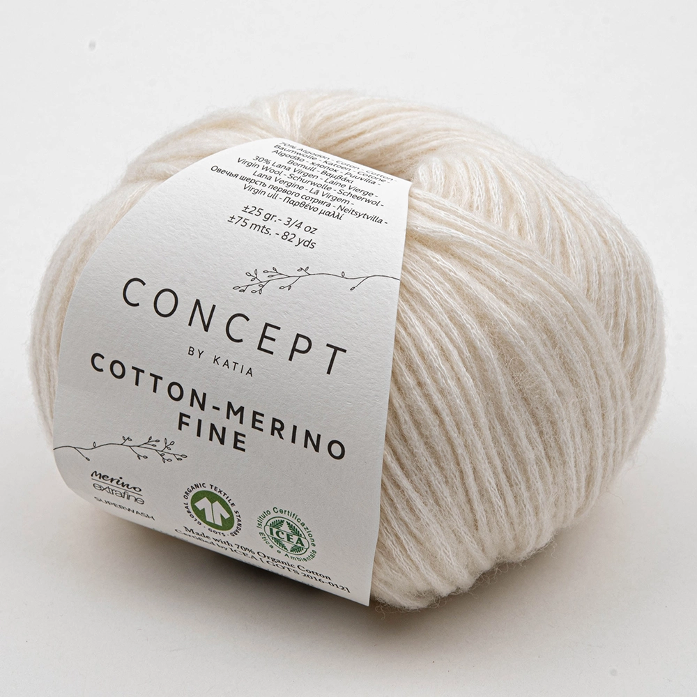 Пряжа Katia Cotton-Merino Fine 25г 0080