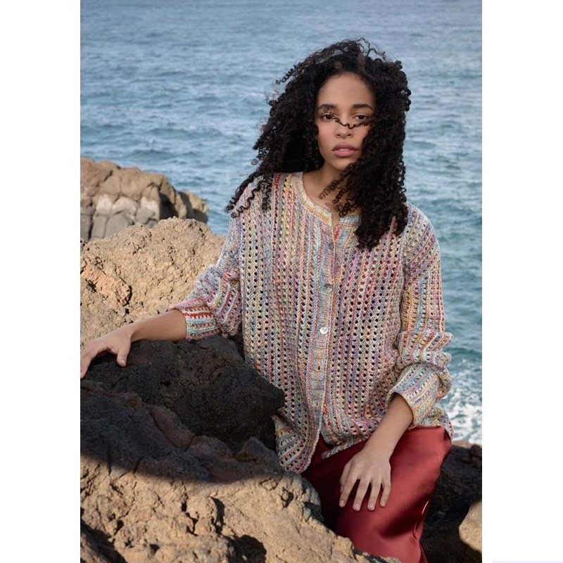 Описание кардигана COTONELLA Multi (Gomitolo №15, модель № 10) в электронном виде