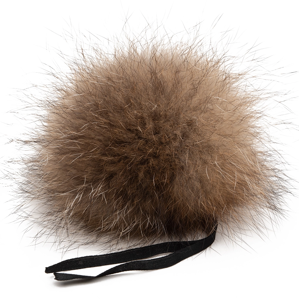 Помпон Енот натуральный неокрашенный