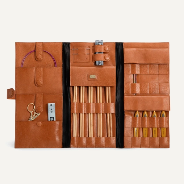 Чехол для спиц Lucy Whisky натуральная кожа 