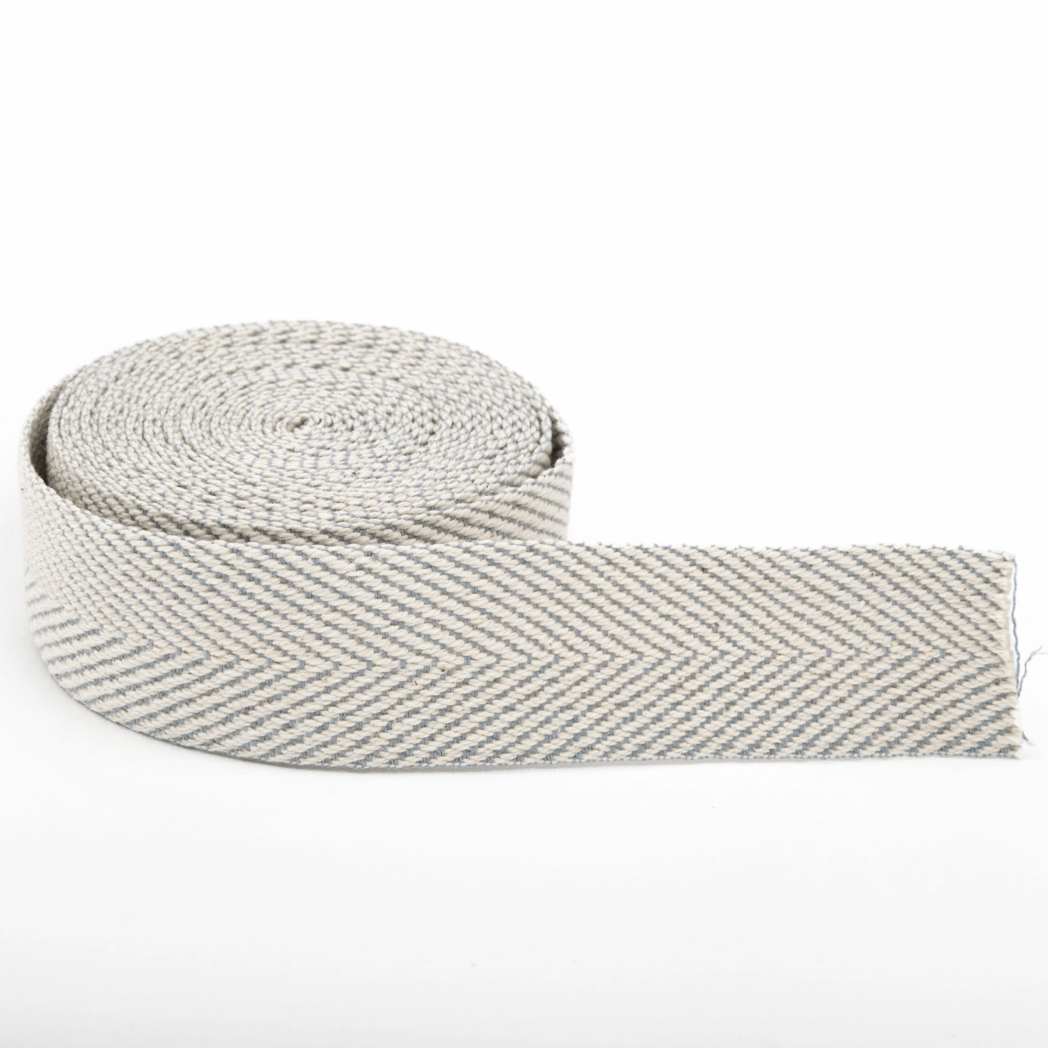 Лента ременная серый/экрю 30мм 100% хлопок 3м