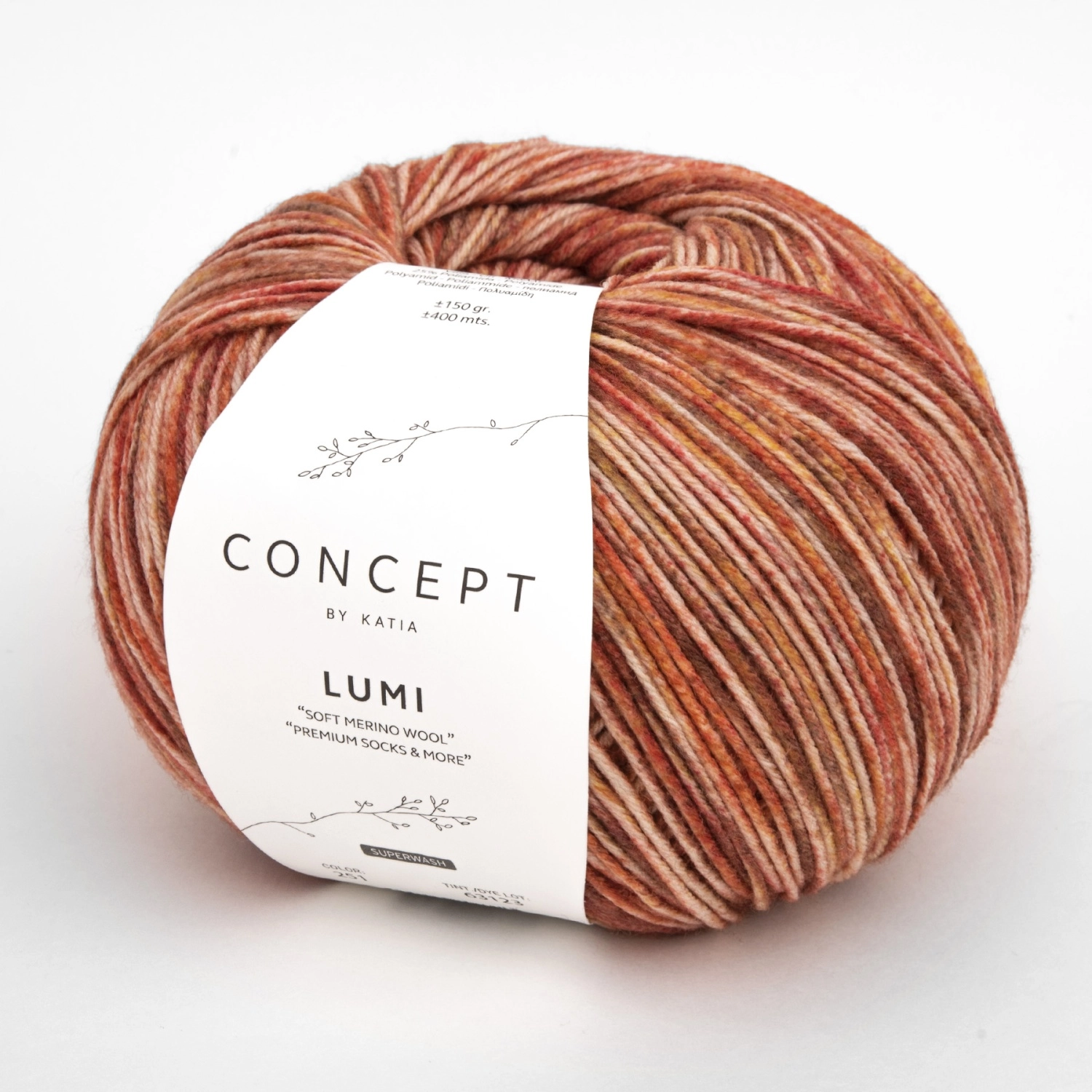 Пряжа Katia Lumi Socks 150г 0251