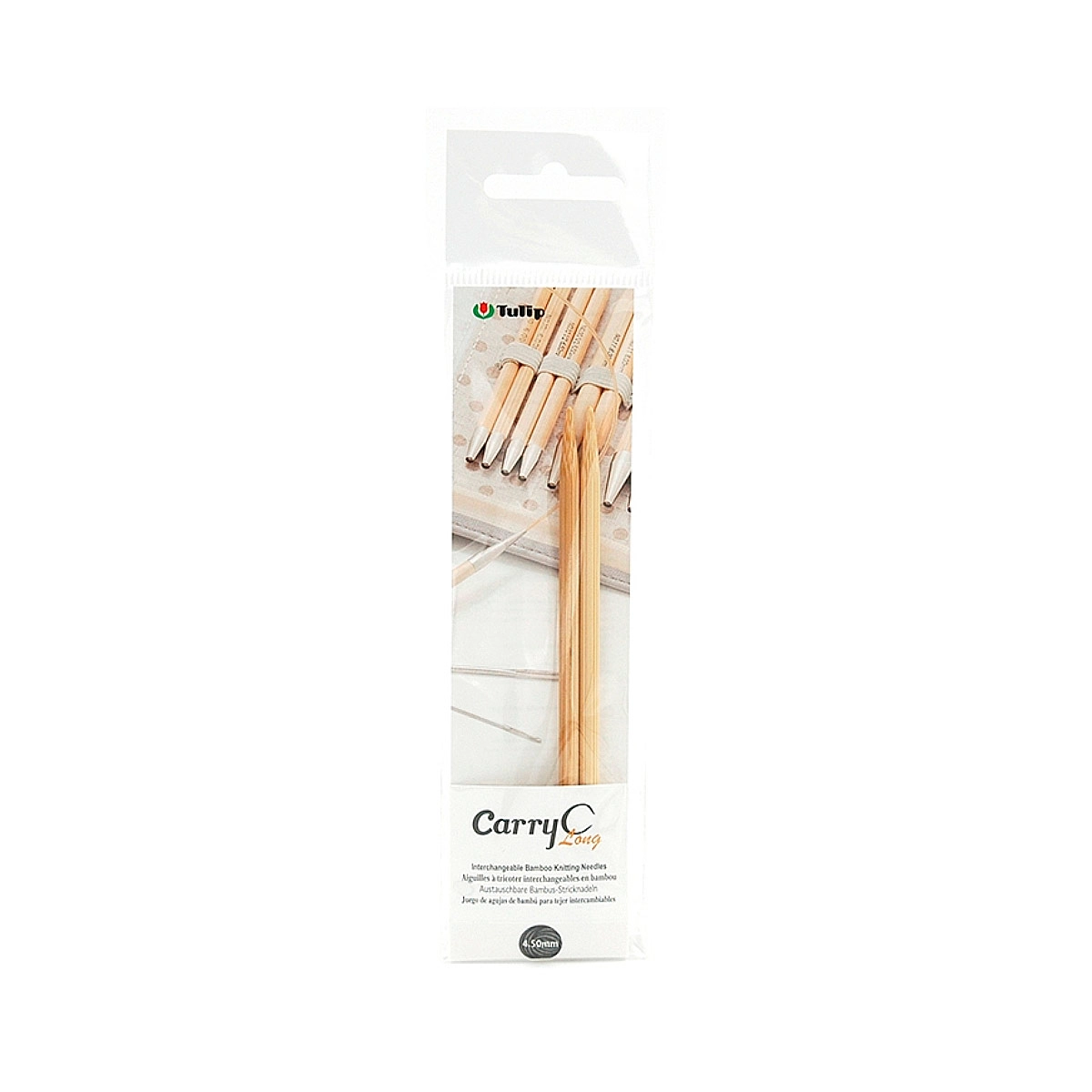 Спицы съемные "CarryC Long"  4,5мм/12см, бамбук