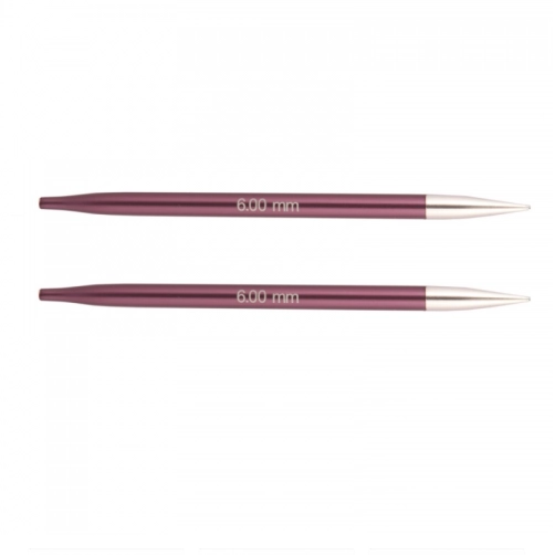 Спицы алюминиевые, разъемные 11,5 см, KnitPro Zing (6,0)