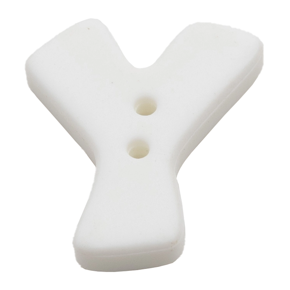 Пуговицы "Алфавит" 18мм "Y" белый