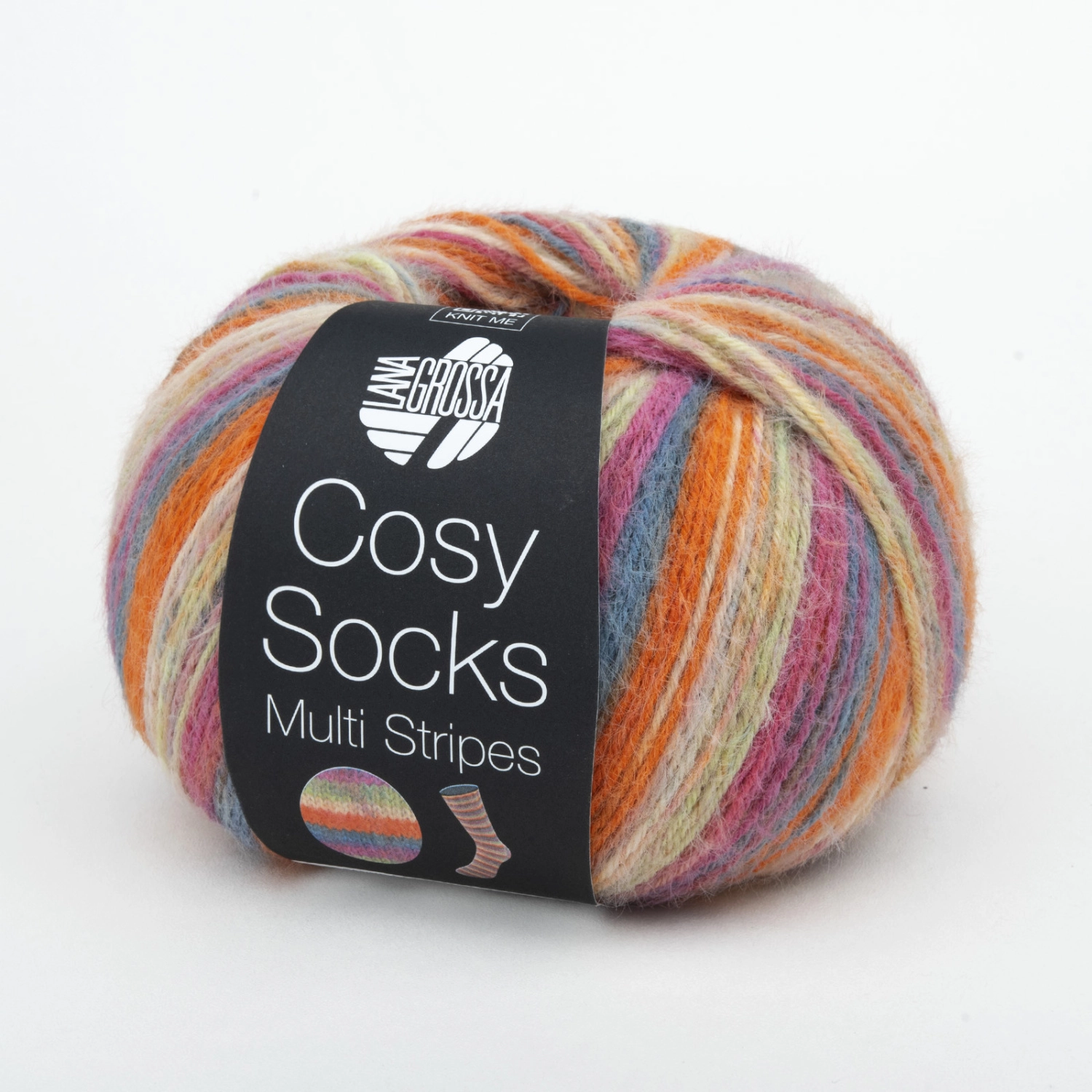 Пряжа Lana Grossa MEILENWEIT 100 COSY SOCKS Multi Stripes 154
