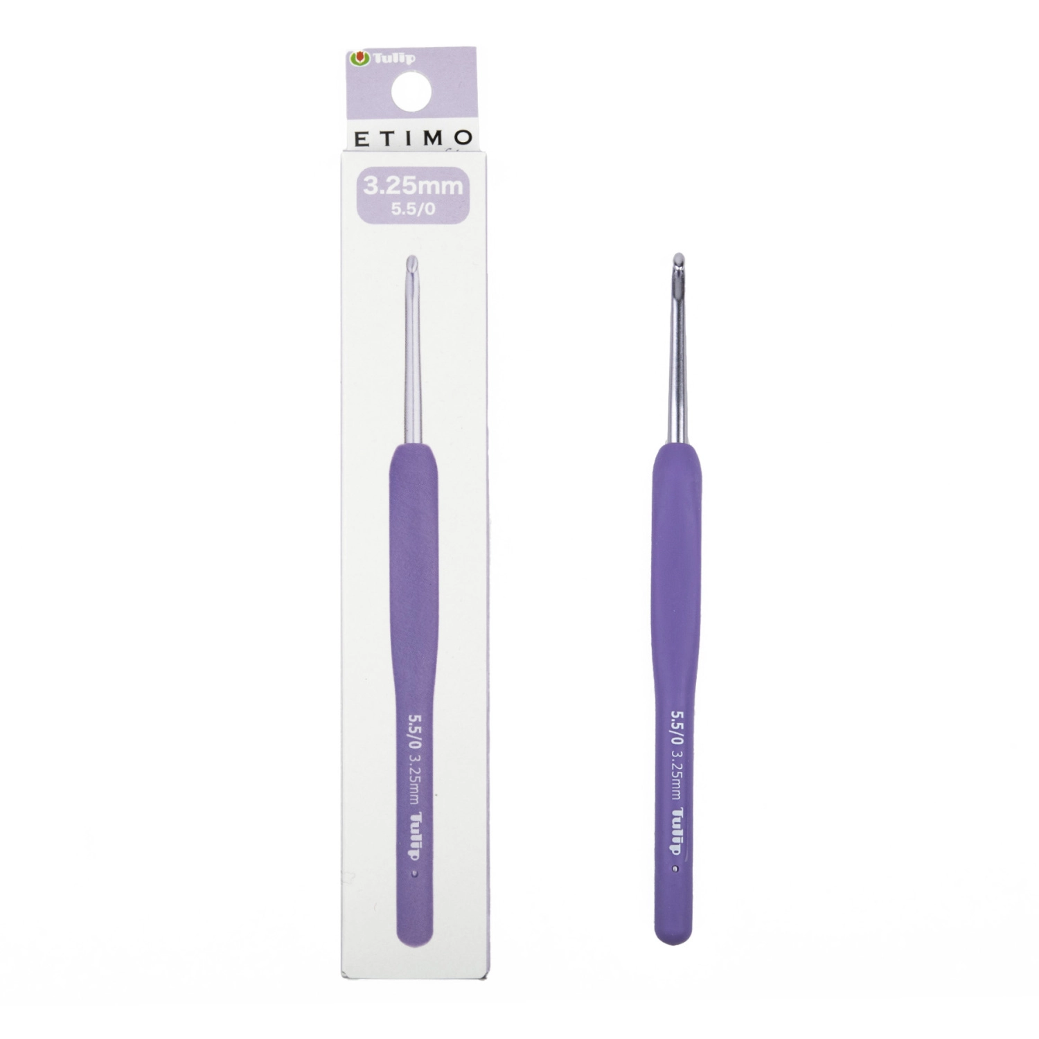 Крючок для вязания с ручкой "ETIMO Murasaki" 3.25мм